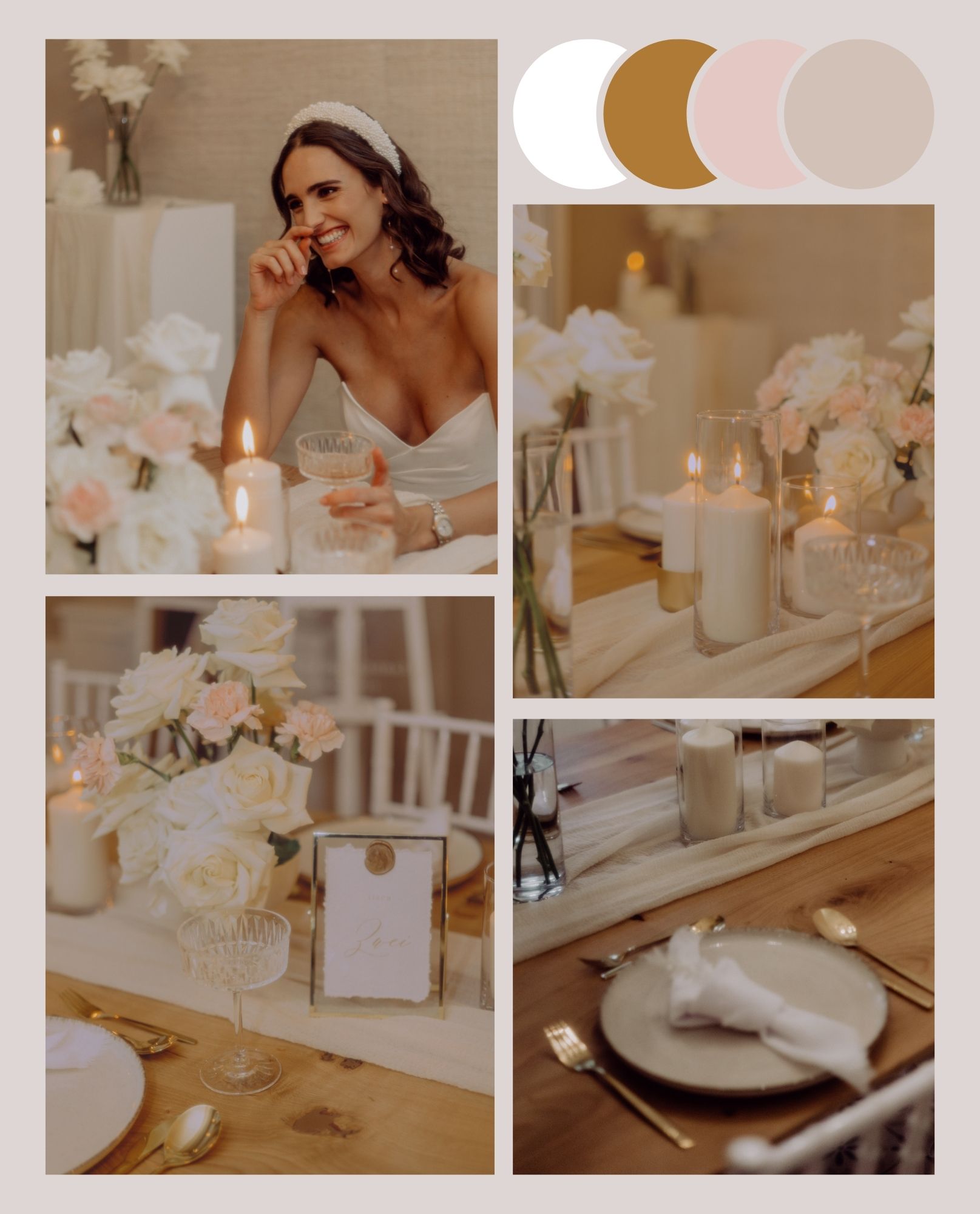 Elegant Beige and White