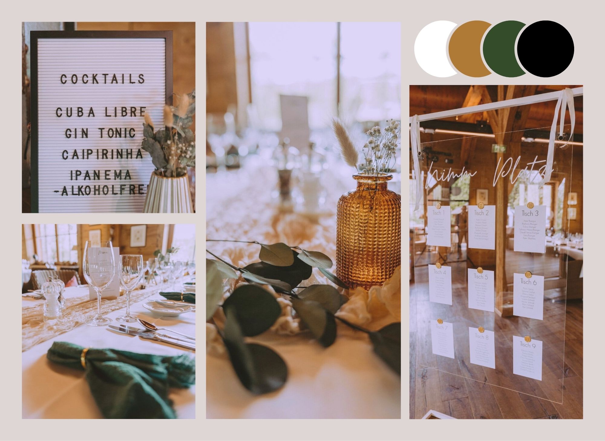 Vintage Green and Brown